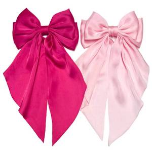 lot 12295 image: Pink Hair Bows for Women Girls Hair Accessories for Women Hair Ribbon Bow Hair Clips with Long Tails Vintage Hair Accessories for Women