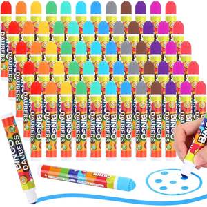 lot 14050 image: Crtiin 60 Pack Mixed Colors Set of Bingo Daubers Dot Markers Supplies in 12 Colors Art Markers Paint Craft for Art and Crafts Painting Supplies Drawing Coloring