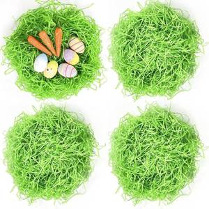 lot 14060 image: 12 LB Easter Grass Baskets Filler Recyclable Paper Shred for Easter Basket Filler Creative Eggs Decor Gift Wrap Crinkle & Filler Paper