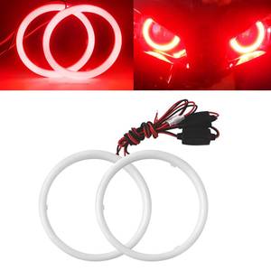 lot 14062 image: Qasim Red 120MM Angel Eyes COB 87SMD LED Halo Rings Car Motors DRL Fog Lights Driving Daytime Running Light 12V 24V,1-Pair