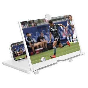 lot 14080 image: 12 Inch Smartphone Screen Magnifier 3D HD Foldable Amplifier Phone Stand with Adjustable Angle Gift for Mom Dad Family Portable Universal Enlarger Movies Gaming Video