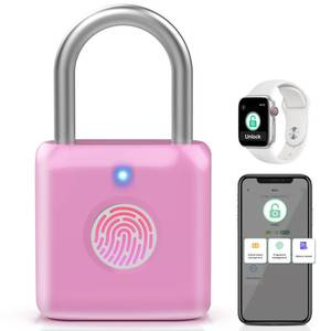lot 14090 image: Pothunder Fingerprint Padlock, Locker Lock, Combination Lock, Fingerprint Lock with APP Unlock, USB Rechargeable, Suitable for Gym Locker, Door, Locker