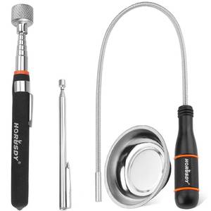 lot 14097 image: HORUSDY 4-Piece Telescoping Magnetic Pickup Tools Set - Extendable Magnetic Pick Up Tools��Flexible Bendable Spring Magnet Stick