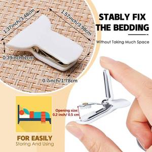 lot 14107 image: Patelai 12 Pieces Padded Comforter Clips White Duvet Clips Padded Blanket Fasteners to Secure Bedding for Preventing Comforters From Shifting Inside Duvet Cover Sweet Sleeping