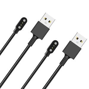 lot 14130 image: 2 Pin Smart Watch Magnetic Charger, Workable for Wyze Watch 47, Replacement Charger for Letsfit, for Willful, for YAMAY SW023 ID205L SW021 ID205U ID205S SW025, for Uwatch 3S, 2-Pack 2FT, 2.84mm Port