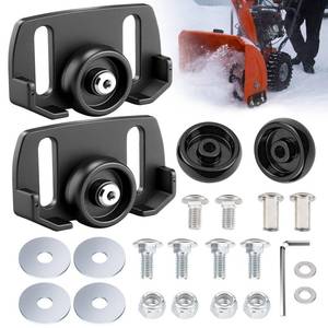 lot 14142 image: Universal Roller Skid Snow Thrower Shoes  490-241-0038 Snow Blower Skid Shoes WHardware, for Craftsman, MTD, Cub Cadet, Fits Most 2-Stage and 3-Stage Snow Thrower Snowblowers