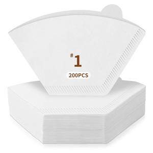 lot 14154 image: DTFMZOV 200 Count Coffee Filters #1, Disposable Coffee Filters, U Shape Coffee Paper Filter for Pour Over and Drip Coffee Maker, Suitable for Home Coffee Shop (1-2 Cup)
