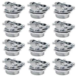 lot 14168 image: Bonsicoky 12 Pcs 34 Inch Clamp Type Cable Connectors - Zinc Alloy Clamp Cable Connector Fittings for Metallic Conduit Protect Electric Wires Electrical Box Cables