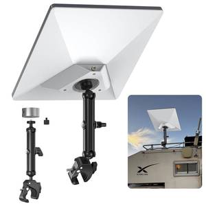 lot 14174 image: XLTTYWL 2025 Starlink Mini Pole Mount Kit, Aluminum Mini Starlink Tripod Adapter with 14-20 & 38-16 Thread and Adjustable Clamp Bracket for Star Link Mini X Dishy RV, Camper, Roof Rack, Balcony