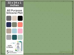lot 15422 image: 32x24x1 XL Dog Food Mat - All Purpose Under Sink Liner, Washer and Dryer Covers for The Top, Silicone Griddle Mat for Blackstone - Raised Edges Dog Mat for Food and Water Prevent Spill, Waterproof