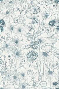 lot 16152 image: Heroad Peel and Stick Wallpaper Blue Floral Contact Paper Boho Vintage Wallpaper for Bathroom Removabl Natural Botanical Wall Paper for Bedroom Cabinets Self Adhesive Decor Vinyl Roll 17.3x78.7