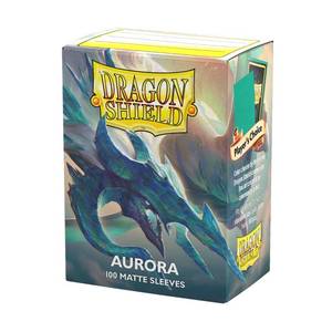 lot 16154 image: Dragon Shield  Standard Size Card Matte Sleeves  100 - Smooth & Tough Premium TCG Sleeves  Compatible with Pokemon, Flesh & Blood, One Piece & Magic the Gathering  Aurora - Players Choice 2023