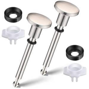 lot 16155 image: Enhon 2 Set Tub Spout Diverter Repair Kit, Includes 2 x Diverter Valve Stems, 2 x Cup Seals and 2 x Gates, Bathroom Shower Bathtub Leaky Faucet Repair Replacement Parts(Brushed Nickel,Classic)