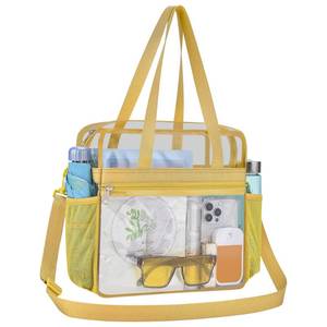 lot 16156 image: UEASE Clear Bag for Stadium Events 12�6�12 Clear Tote Bag with Zipper Closure Pocket for Concert,Sport,Festival