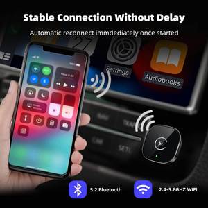lot 16165 image: ��2026 Upgarded��Wireless CarPlay Adapter for iPhone, Mini USB Design for Cars with Wired CarPlay, Fast Connection,5.8GHz WiFi,No Delay, Compatible with iOS 10 & iPhone 6, USBType C,Plug and Play