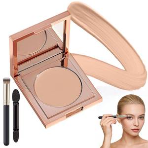 lot 16190 image: TRWLCFF Colored Clay CC Undereye Corrector - Color Corrector for Dark Circles with Brush, 4 Shades Hydrating Brightening Concealer for Dark Circles, Men & Women (Light-Medium Peach)