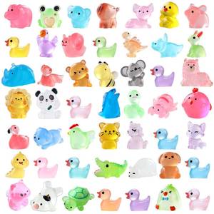 lot 16199 image: DIYDEC 60PCS Luminous Mini Resin Animals 60 Styles Miniatures Glow in The Dark Tiny Little Figures to Hide Small Duck Figures for Party Favors Bag Fillers Garden Dollhouse Decor
