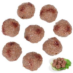 lot 16209 image: Housoutil 8Pcs Artificial Beef Meatball Props 1.37In Lifelike Fake Food Simulation for Kitchen Decoration Photography Preschool Teaching and Restaurant Display