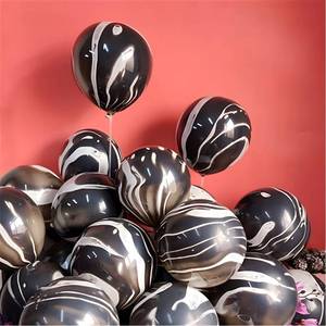 lot 16212 image: Blue Tie Dye Balloons 30PCS 12 Inch Agate Marble Latex Swirl Balloons For Tie Dye Birthday Party Supplies,Candyland,Bachelorette,Fun Hippie Party Decorations