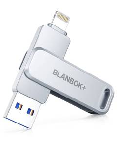 lot 16214 image: MFi Certified 256GB Flash Drive for iPhone Photo Stick, USB Memory Stick High Speed iPhone Flash Drive, External Memory Storage USB Stick Thumb Drive for iPhoneiPadAndroidPC (Metallic Silver)
