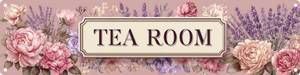 lot 16216 image: Vintage Tin Tea Room Sign Retro Metal Sign Suitable For Home Garden And Tea Room - Multi-Purpose For IndoorOutdoor Use Plaque 4x16 Inch