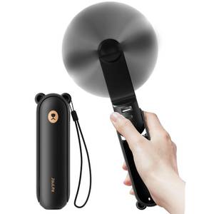 lot 16229 image: JISULIFE Handheld Fan with 4500 mAh Powerbank Max 37 Hours Runtime, Pocket Portable Battery Operated or USB Powered Folding Personal Fan, 3 Speeds, Gifts for Women Men Kids Gift for Festival(Black)
