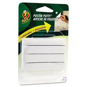 lot 16235 image: Duck Brand Reusable and Removable Poster Putty for Mounting, 2 oz, White (1436912)