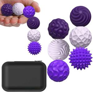 lot 16248 image: BUSOHA Silicone Fidget Balls - 6 Pack New Grade Fidget Toys Stress Balls for Adults Sensory Stone Travel Toys for Calming,Autism and ADHD,Gifts for Teens