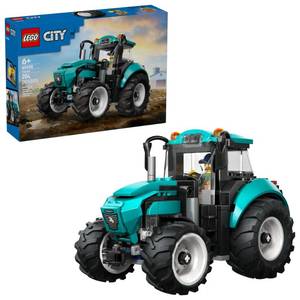 lot 16249 image: LEGO City Tractor Building Toy for Kids - Pretend Play Farm Vehicle for Boys & Girls, Ages 7 - Tractor Toy WFarmer Minifigure - Gift Idea for Birthdays - 60498