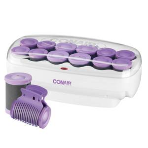 lot 16252 image: Conair Hot Rollers for Long, Medium & Short Hair, 12 Ceramic Flocked 1�-Inch and 1�-Inch Heated Hair Rollers with Clips, Hot Curlers for Women, Volume & Curls, Amazon Exclusive