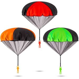 lot 16271 image: Parachute Toys for Kids, Beach Toys for 3-13 Year Old, Outdoor Flying Games, Christmas Stocking Stuffer, Birthday Thanksgiving Coolest Gifts for Toddler Children Teen Boy Girl Men, Larger 3Pcs