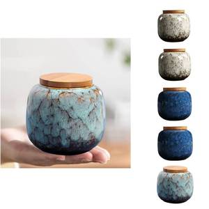 lot 19375 image: NS Online Small urns Set of 6- Ceramic Decorative Keepsake Small Urns Set 6 Piece for Human Ashes Memorial - Honor Your Loved One Lost