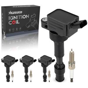 lot 19403 image: RANSOTO UF816 Ignition Coil Pack & Double Iridium Spark Plug Compatible with 2016-2021 Hyundai Elantra Kona Sonata Veloster Kia Forte Optima Soul 2.0L Replaces 93175 Set of 4