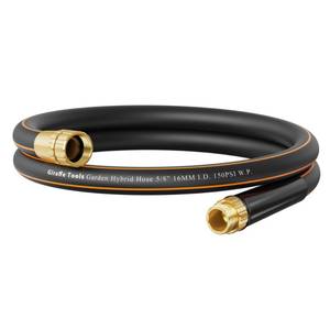 lot 19404 image: Giraffe Tools Garden Hose 6ft x 58, Short Water Hose Heavy Duty, Lightweight, Flexible Hybrid Hose, Male to Female Fittings
