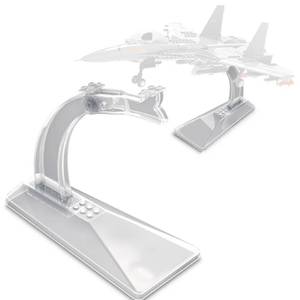 lot 20141 image: WSRYLTCH Aircraft Fighter Display Stand Blocks��Transparent Display Stand Accessories, Bomber Model Bracket Bricks, Suitable for Plane Helicopter Building Block Set