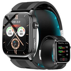 lot 20183 image: Blood Pressure Smart Watch (AnswerMake Calls), 2.06 AMOLED, Air Pump Air Bag, Fitness Tracker, Heart Rate Blood Oxygen,Body Temperature, Sleep Tracking, Health Analysis Reports,For AndroidiOS