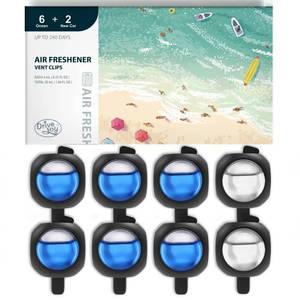 lot 20191 image: DRIVEJOY Car Air Freshener Vent Clips, 8 PK, 6 Ocean, 2 New Car Scent, Long Lasting Air Fresheners for Men & Women, Up to 240 Days, Odor Eliminator