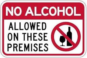 lot 4141 image: Lilyanaen New Metal Sign Aluminum Sign NO Alcohol Allowed On These Premises Signs for Outdoor & Indoor 12 x 8