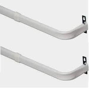 lot 4286 image: Yafa Home Fashion Heavy Duty Single Standard Adjustable Curtain Rod Hardware Included(White, 66-128)