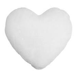 lot 6358 image: Heart shaped pillow color white