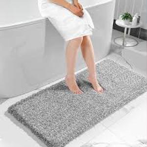 lot 20216 image: Yimeis Gray Luxury Comfortable Bathroom Rugs