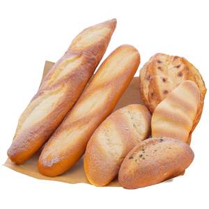 lot 1818 image: Woration 6pcs Fake Bread Set Decoration Realistic Loaves Artificial French Loaf Dessert Faux Food for Home Kitchen Bakery Display Photography Prop