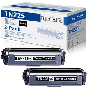 lot 1822 image: TN225 TN-225 Black High Yield Toner Cartridge 2 Pack Replacement for Brother TN 225 Toner for HL-3140CW MFC-9330CDW MFC-9340CDW HL-3180CDW MFC-9130CW MFC-9140CDN DCP-9015CDW Printer Toner TN225BK