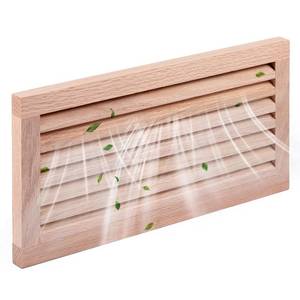 lot 1857 image: Weysat 1 Pcs 8 x 16 Inch Red Oak Hardwood Cold Air Return Wall Vent Cover Floor Register Vent Wood Return Air Grill Suitable for Various Home Decoration Styles, Unfinished