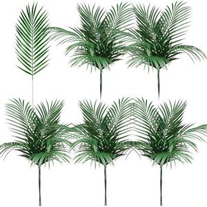 lot 1865 image: Giegxin 30 Pcs Artificial Palm Leaves Large Faux Plants Fall Harvest Decorations Plastic Palm Fronds Fake Tropical Tree Leaves for Wedding Jungle Safari Party Decorations(8 x 25 Inch,Green)