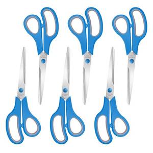 lot 2285 image: Xnluothsk 6 Packs Sewing Craft Scissors Bulk,8 Multipurpose Heavy Duty Sharp Scissors,Stainless Steel Shears for Home Office Student Supplies,Blue