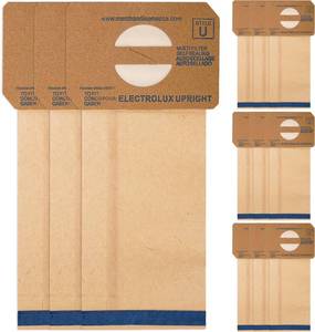 lot 2286 image: 12-Pack Replacement Micro Filtration Vacuum Bags for electrolux Upright Style U & Aerus Vacuums  Fits Discovery II, Lux 4000, Ultralux, Genesis, Prolux, Epic 3500