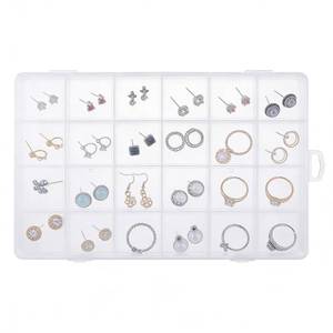 lot 2296 image: ZENSEWEN 28-Grid Clear Plastic Organizer Box, Secure Storage Container with Fixed Dividers for Beads, Jewelry & Crafts - Spill-Proof Compartments for Small Parts Organization