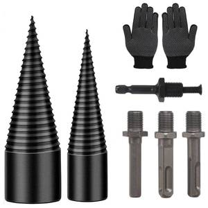 lot 2297 image: Wood Splitter Drill Bit 42mm  32mm with Anti-Slip Gloves and 4 Drilling Handles, Log Splitter Drill Bit Kindling Splitter for Wood Splitting Drill Bit Heavy Duty Firewood Splitter Drill Bit