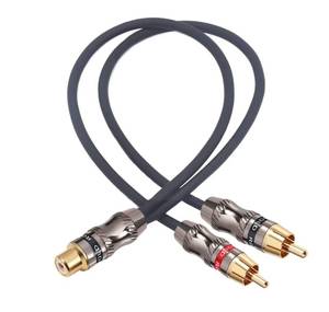 lot 2310 image: Devinal RCAPhono Splitter Cable RCA Female to Dual Male Gold Plated Adapter, Stereo Audio Y-Cable Heavy Duty (1 Female to 2 Male) 10 (25 cm)